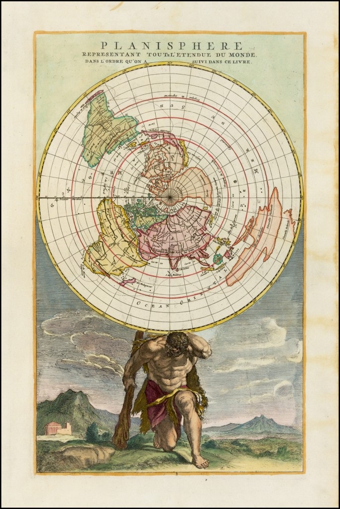 1696 Planisphere French Map