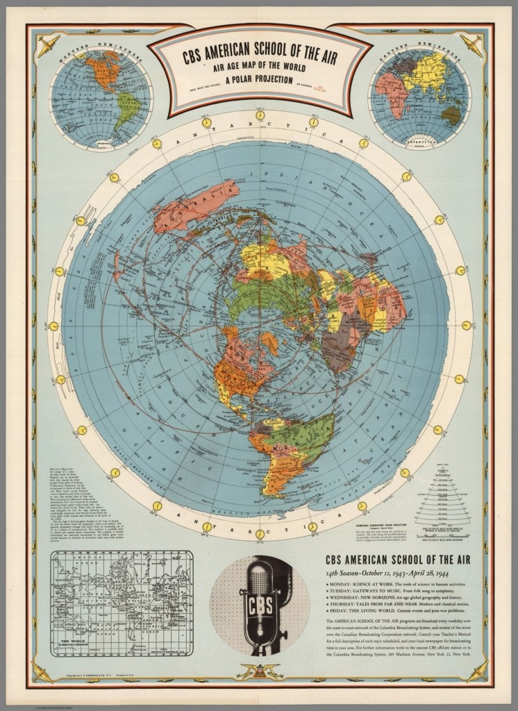 flat earth map of world
